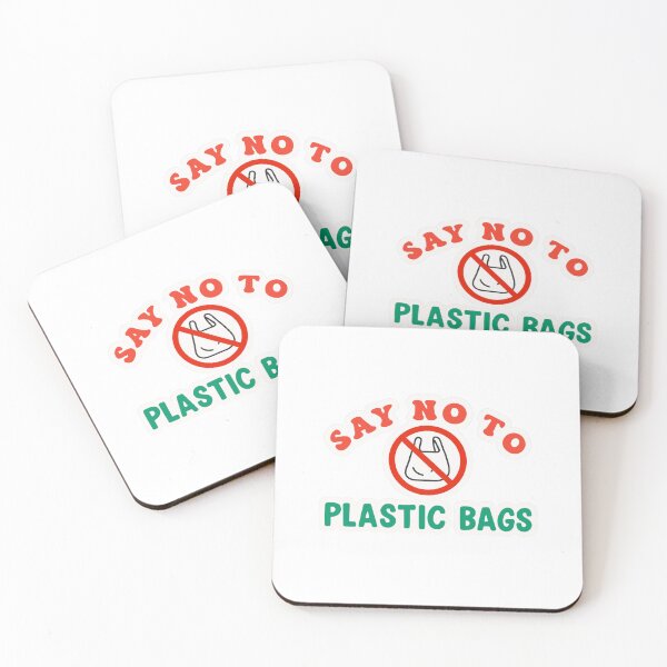 Item preview, Say No to Plastic Bags — Eco Message designed and sold by artcultreone.
