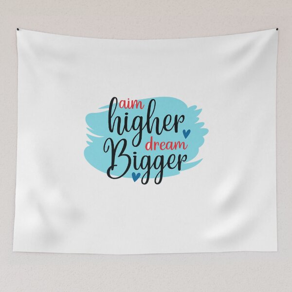 Item preview, Aim Higher Dream Bigger — Inspirational Quote designed and sold by artcultreone.