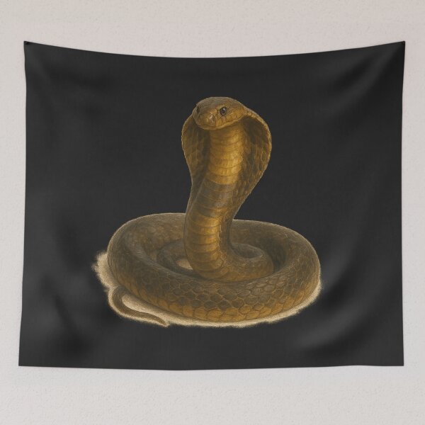 Item preview, Regal Cobra – Coiled Majesty Portrait designed and sold by TheJoyfulPen.