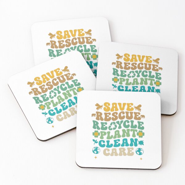 Item preview, Earth Day Save Rescue Recycle Plant Clean Care — Eco Message designed and sold by artcultreone.
