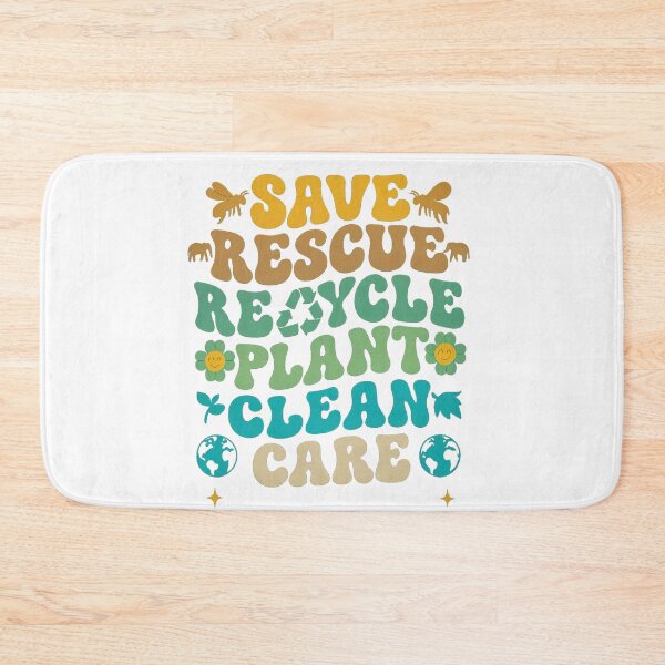 Item preview, Earth Day Save Rescue Recycle Plant Clean Care — Eco Message designed and sold by artcultreone.