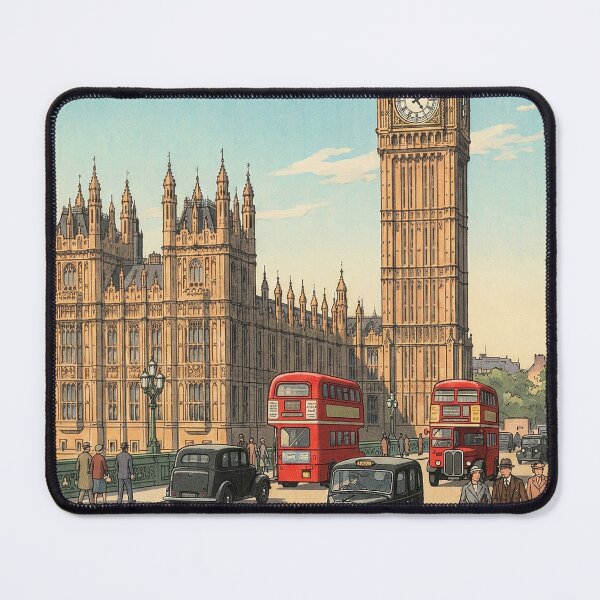 Item preview, The Big Ben Clock Tower Japanese Woodblock Print designed and sold by Takeda-art.