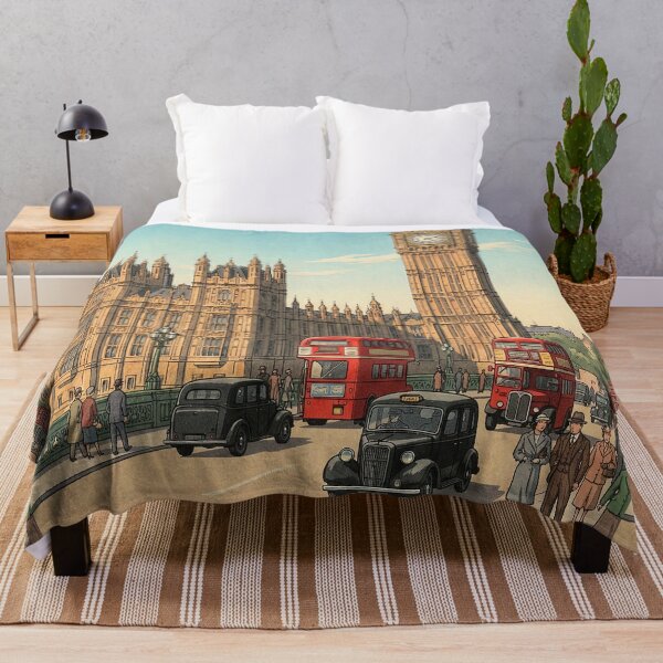 Item preview, The Big Ben Clock Tower Japanese Woodblock Print designed and sold by Takeda-art.