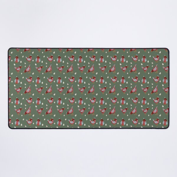 Item preview, Red Chickens on Green with Eggs designed and sold by Celeste Bocchicchio-Chaudhri.