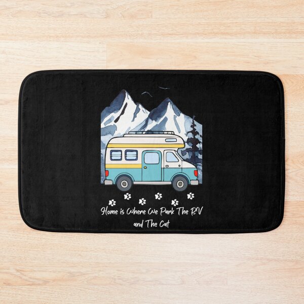 Item preview, Home is Where We Park The RV and The Cat. RV and Cat design designed and sold by SofikoDesigns.
