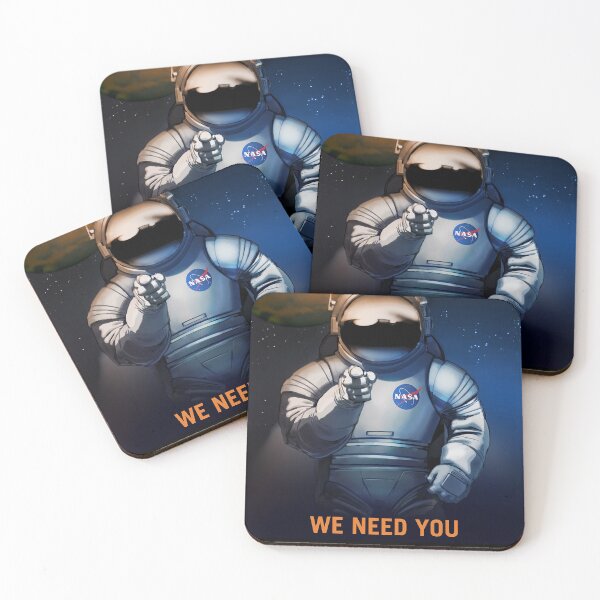 Item preview, Nerdy We Need You NASA Vintage Recruitment Poster designed and sold by MathWare MathClips.