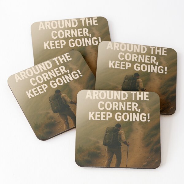 Item preview, It’s Just Around the Corner – Keep Going Hiking Motivation designed and sold by Sergeant Wild.