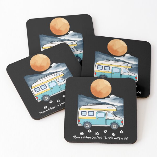 Item preview, Home is Where We Park The RV and The Cat. RV and Cat design designed and sold by SofikoDesigns.