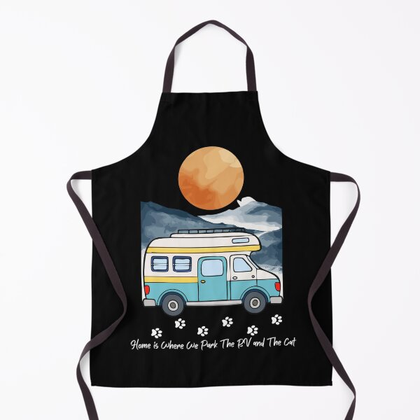 Item preview, Home is Where We Park The RV and The Cat. RV and Cat design designed and sold by SofikoDesigns.
