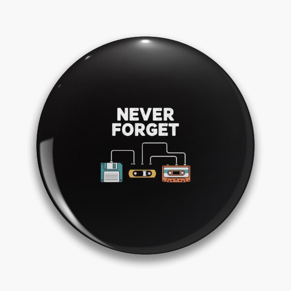Item preview, Never Forget VHS Tape Cassette Floppy Disk - 80s & 90s Gift designed and sold by ConceptThena.