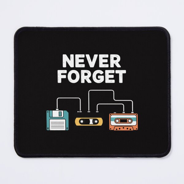 Item preview, Never Forget VHS Tape Cassette Floppy Disk - 80s & 90s Gift designed and sold by ConceptThena.