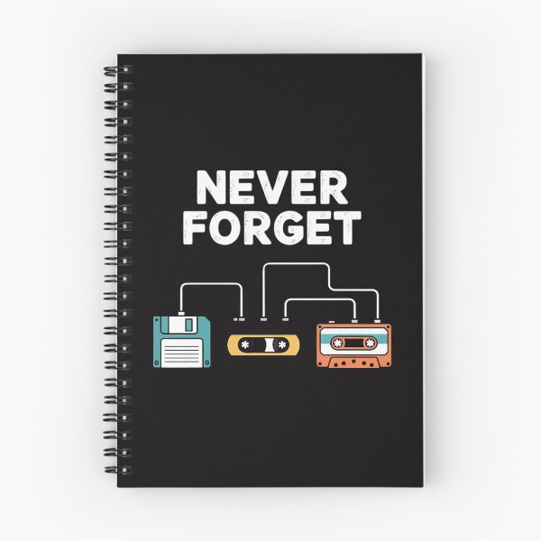 Item preview, Never Forget VHS Tape Cassette Floppy Disk - 80s & 90s Gift designed and sold by ConceptThena.