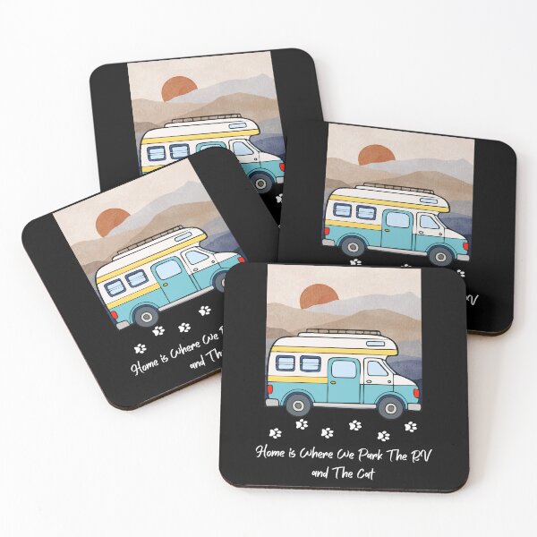 Item preview, Home is Where We Park The RV and The Cat. RV and Cat design designed and sold by SofikoDesigns.