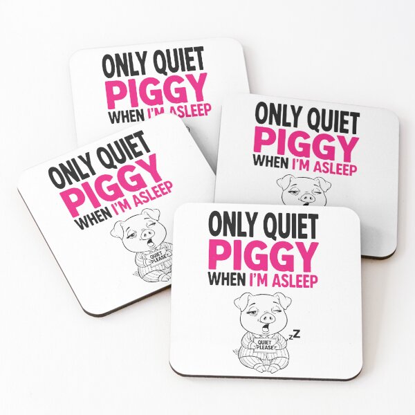 Item preview, Only Quiet Piggy When I’m Asleep designed and sold by damelinen.