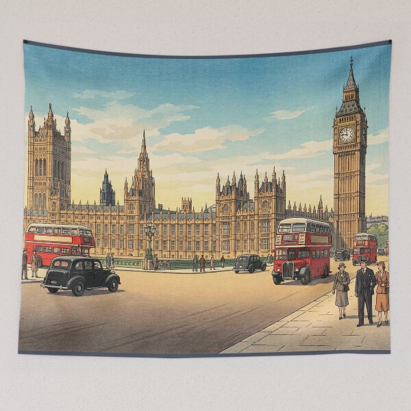 Item preview, The Palace of Westminster Japanese Woodblock Print designed and sold by Takeda-art.