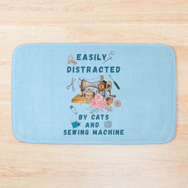 Item preview, Easily Distracted By Cats And Sewing - A Cat Sewing designed and sold by Wiss2Arts.