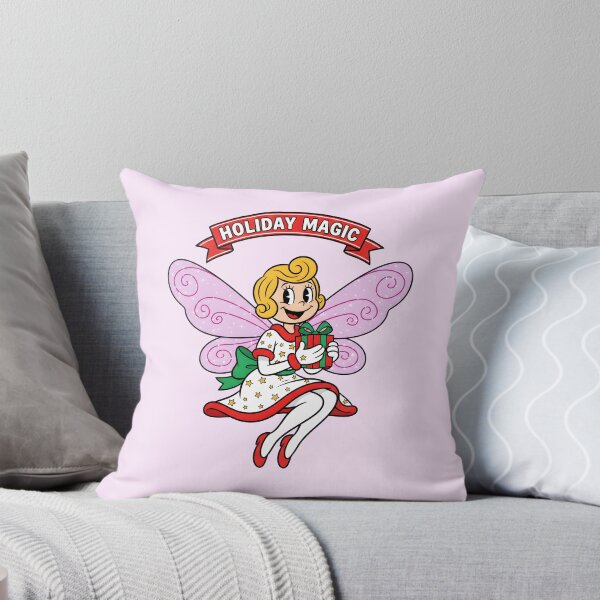 Item preview, Retro Christmas Rubber Hose Fairy with Holiday Gift designed and sold by SeGoArtDesign.