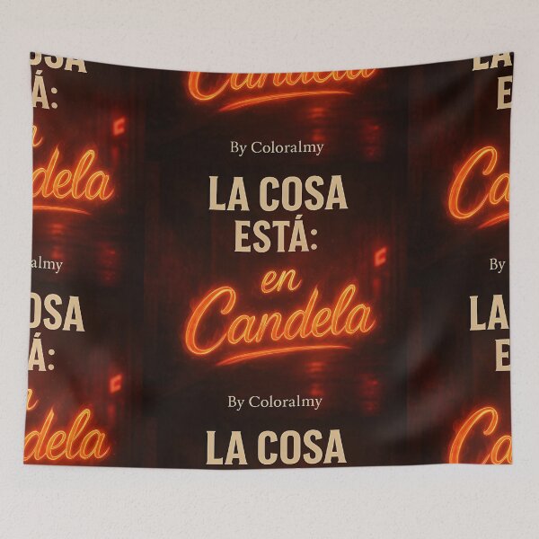 Item preview, Things Are On Fire — Caribbean Urban Phrase in Neon Style | By Coloralmy designed and sold by Coloralmy.