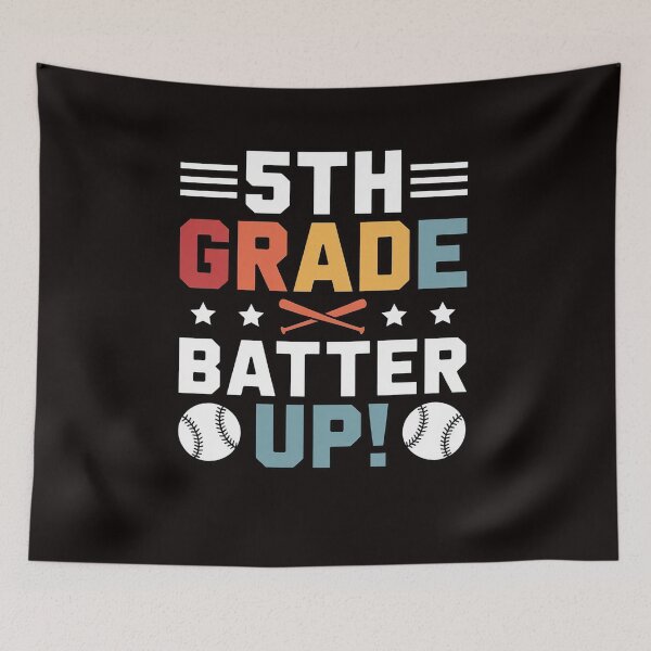 Item preview, Kids 5th Fifth Grade Batter Up School Sport Baseball Home Run designed and sold by LapFemile.