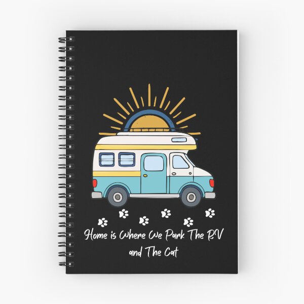 Item preview, El hogar es donde estacionamos la autocaravana y el gato. Diseño de autocaravanas y gatos designed and sold by SofikoDesigns.