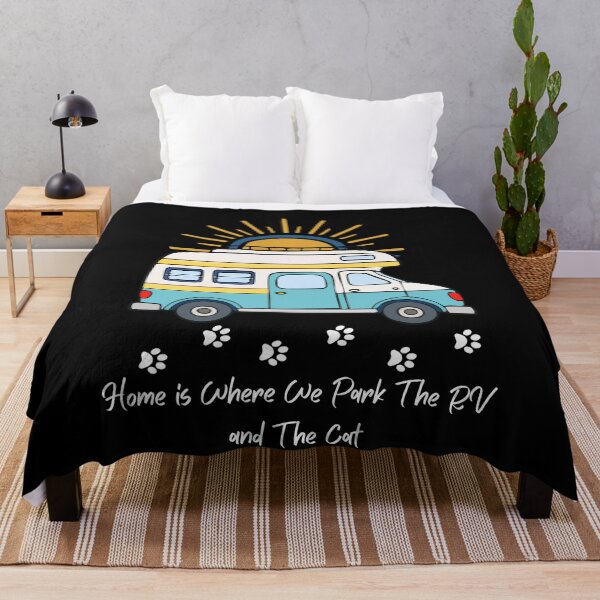 Item preview, Home is Where We Park The RV and The Cat. RV and Cat design designed and sold by SofikoDesigns.