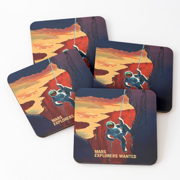 Item preview, Nerdy Explorer Wanted NASA Vintage Mars Recruitment Poster designed and sold by MathWare MathClips.