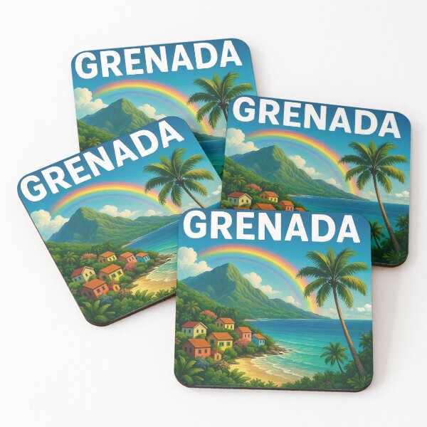 Item preview, Grenada - Caribbean Rainbow Coast designed and sold by Myra365Art.