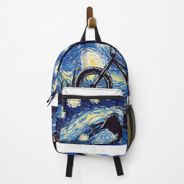 Item preview, BMX Bike Rider Starry Night Inspired T-Shirt – Artistic Cycling Freestyle Design designed and sold by jnv3436.