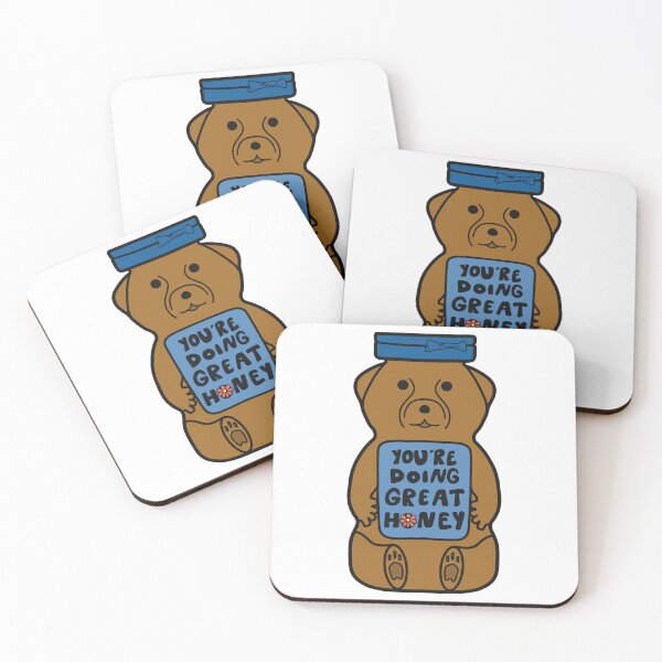 Item preview, You're Doing Great Honey Bear Blue designed and sold by Lavender Lemon Haze.