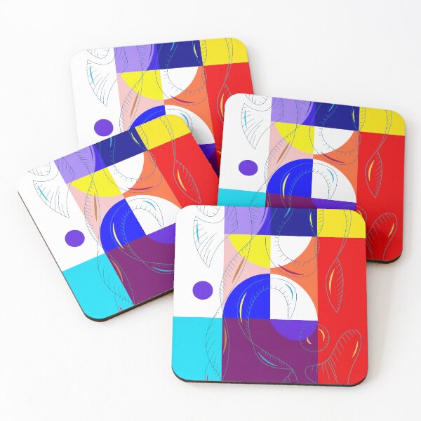 Item preview, Abstract Color Panels – Geometric Ribbon Motion designed and sold by NizuCaCi.