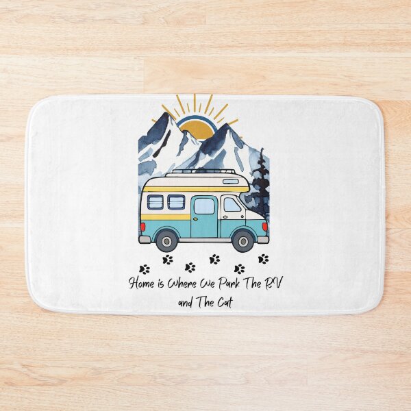 Item preview, Home is Where We Park The RV and The Cat. RV and Cat design designed and sold by SofikoDesigns.