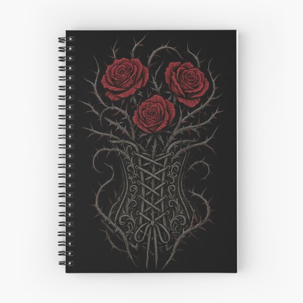 Item preview, Thorn Rose Corset – Gothic Dark Romance, Red Roses & Bramble Aesthetic designed and sold by Mouraludia.