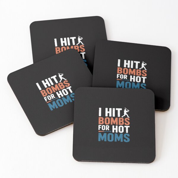 Item preview, I Hit Bombs For Hot Moms Baseball designed and sold by ConceptThena.