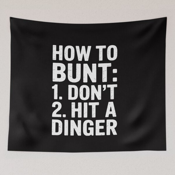 Item preview, How To Bunt, Hit a Dinger Baseball Player Home Run designed and sold by ConceptThena.