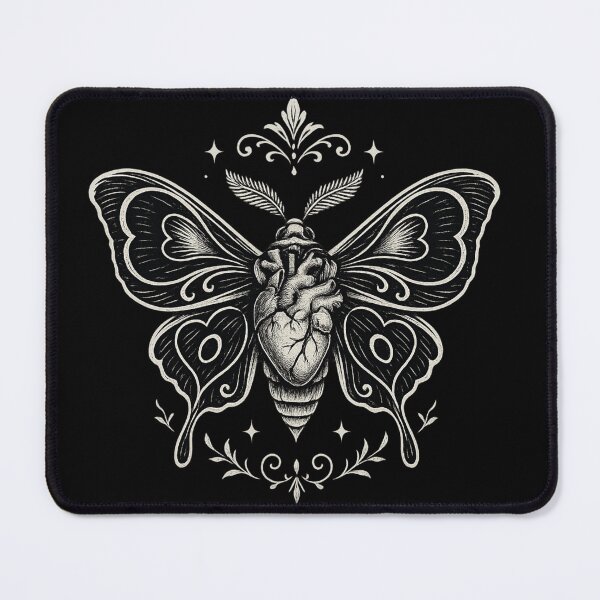 Item preview, Gothic Heart Moth — Anatomical Heart Wings — Dark Academia Occult designed and sold by Mouraludia.