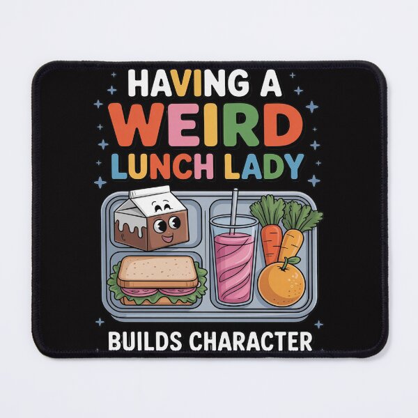 Item preview, Having A Weird Lunch Lady Builds Character Cafeteria Worker designed and sold by ConceptThena.