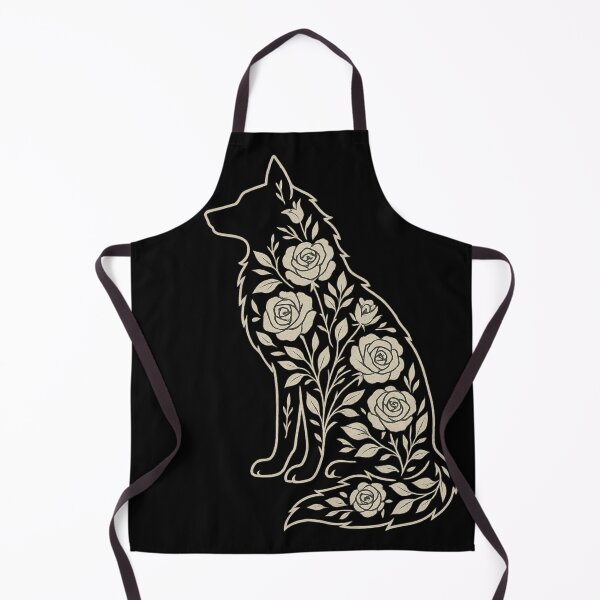 Item preview, Floral Wolf Silhouette — Gothic Rose Wolf Art — Dark Academia Aesthetic designed and sold by Mouraludia.