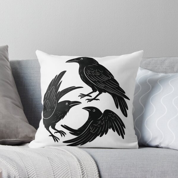 Item preview, Three Ravens Circle — Gothic Crow Symbol — Dark Academia Minimalist designed and sold by Mouraludia.