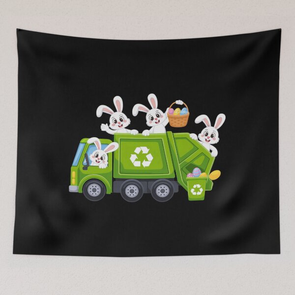 Item preview, Bunny Riding Garbage Truck Easter Day Bunny Garbage Truck designed and sold by Bandikonsalez.