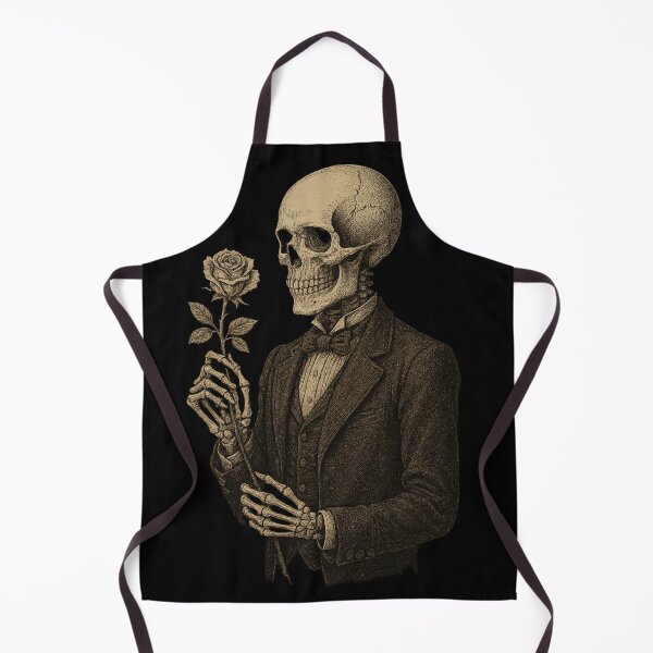 Item preview, Victorian Skeleton with Rose — Gothic Romantic Art — Dark Academia designed and sold by Mouraludia.