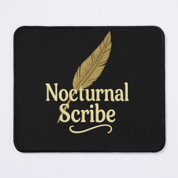 Item preview, Nocturnal Scribe • Midnight Quill Embroidered Design designed and sold by fairmaiden7.