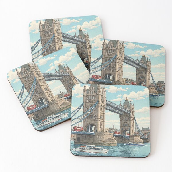 Item preview, London Tower Bridge Japanese Woodblock Print designed and sold by Takeda-art.