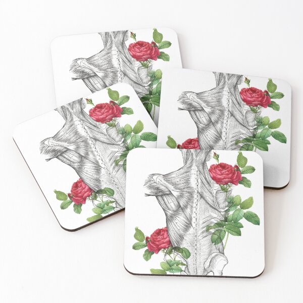 Item preview, Back Muscles Rose Anatomy Art designed and sold by Anatomy Art Gallery.