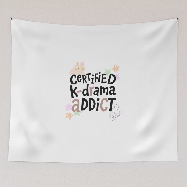 Item preview, Certified K-Drama Addict, k-drama fan, Cute Pastel Bunny Aesthetic designed and sold by MonetObsidian.