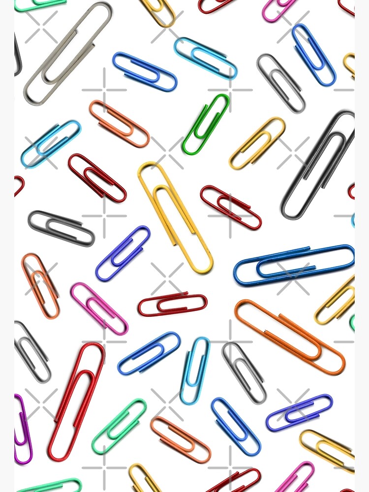 Paperclips Handdrawn in Rainbow by notsniwart