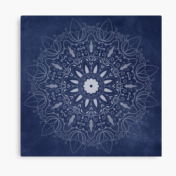 Indigo Mystique Mandala Canvas Print