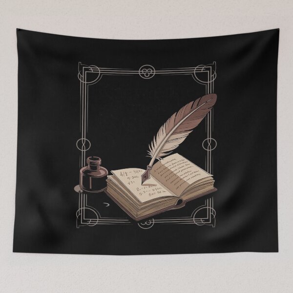 Item preview, Knowledge is The Truest Magic Ancient Tome & Quill of Wisdo designed and sold by ShelFisher.