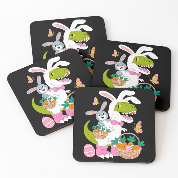 Item preview, Bunny Riding Dinosaur T Rex Eggs Hunting Happy Easter Day designed and sold by Bandikonsalez.