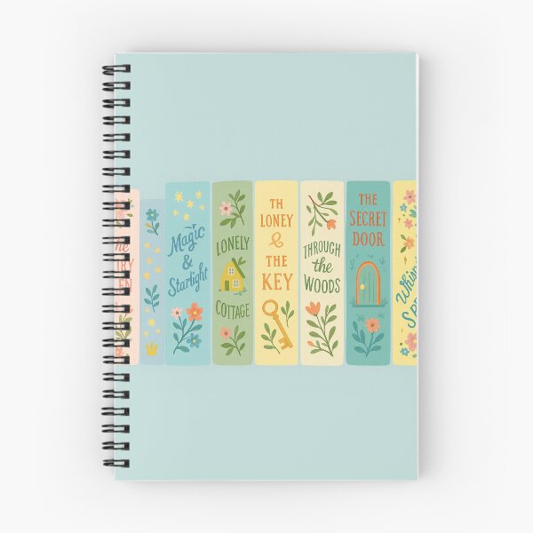 Item preview, Pastel Cottagecore Books on a Pale Blue Background  designed and sold by SpencerReedDes.