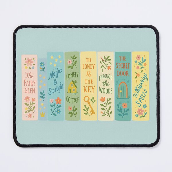 Item preview, Pastel Cottagecore Books on a Pale Blue Background designed and sold by SpencerReedDes.
